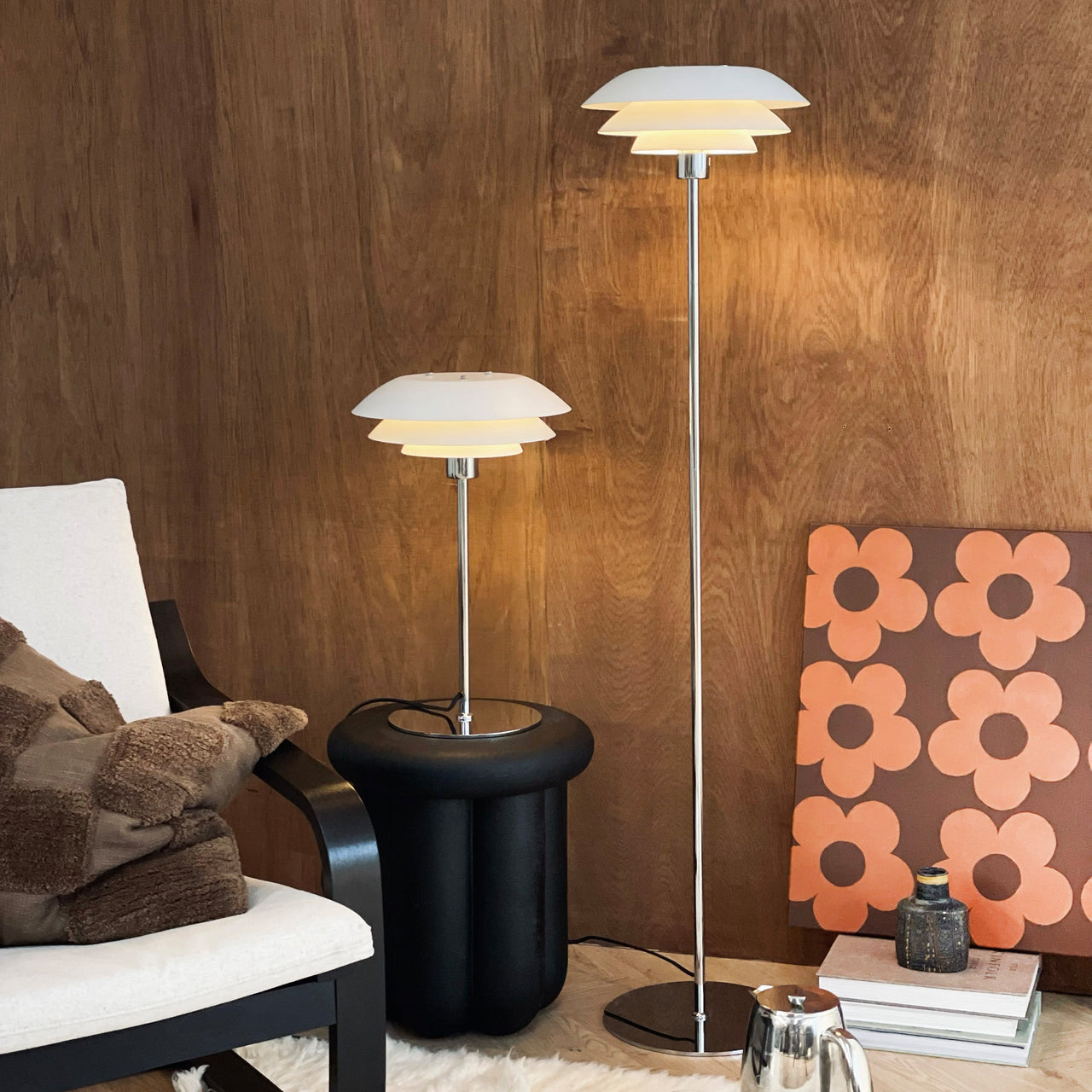 DL31 Special Edition Stehlampe – Weiß/Chrom