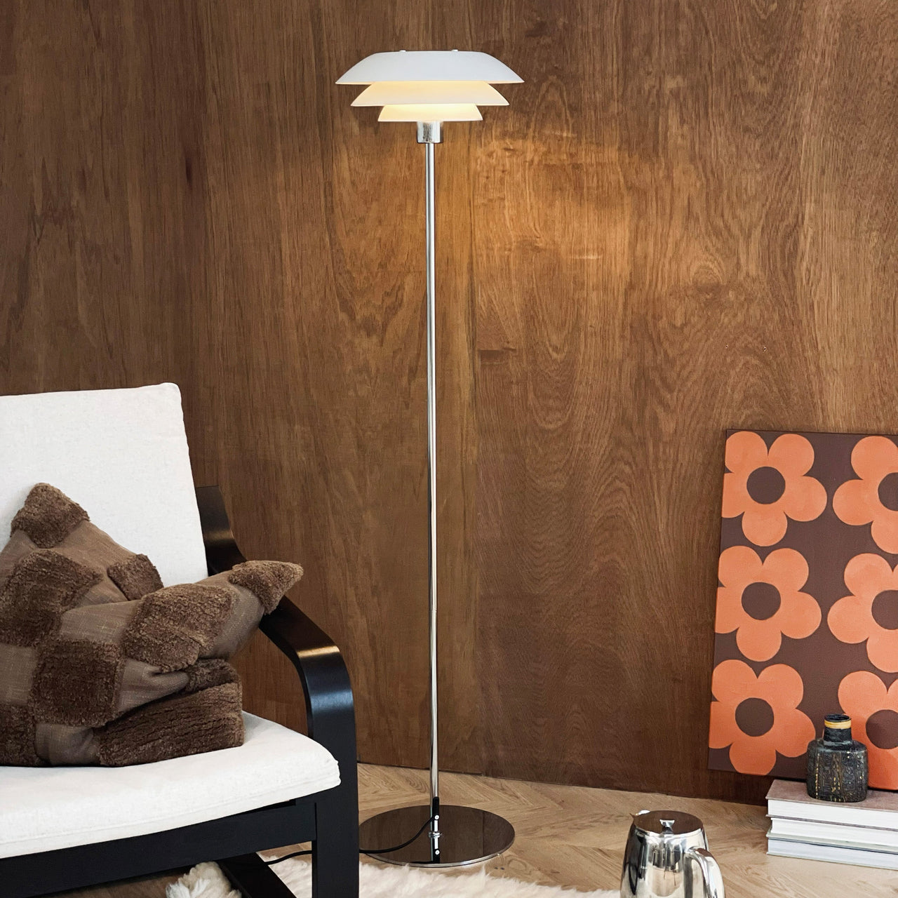 DL31 Special Edition Stehlampe – Weiß/Chrom