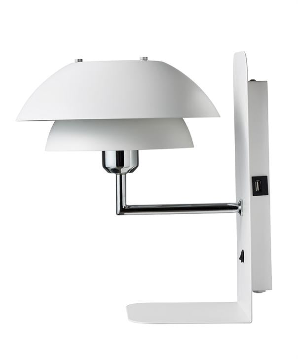 Parma USB Wandlampe mit Ablage – Weiß