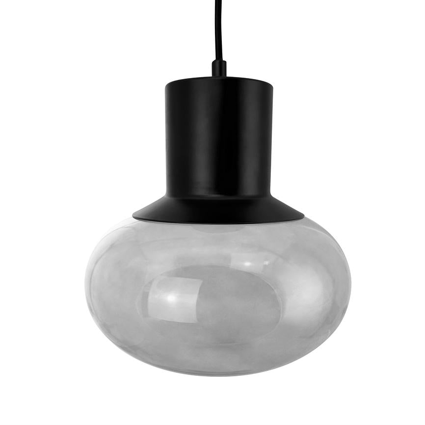 Firenze Pendelleuchte – Rauchglas/Schwarz