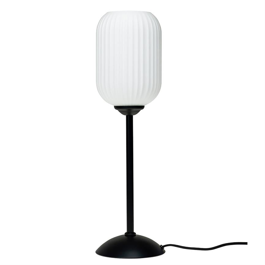 Geriffelt Tischlampe Hoch – Opal