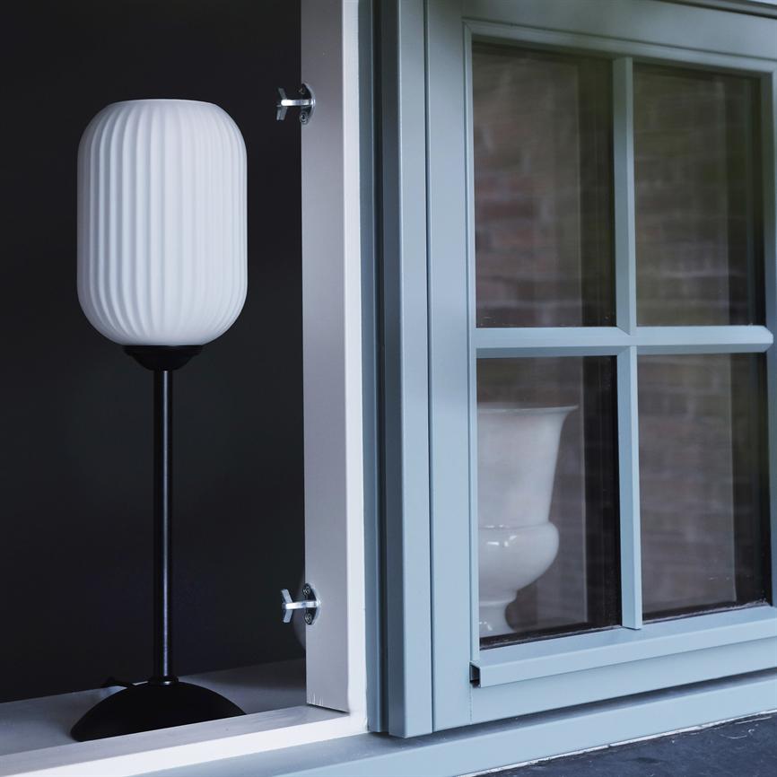 Geriffelt Tischlampe Hoch – Opal – Ansicht 3
