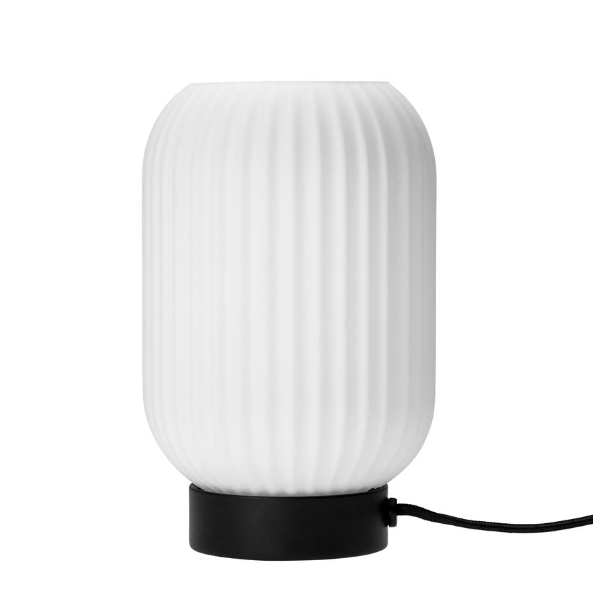 Geriffelt Tischlampe – Opal