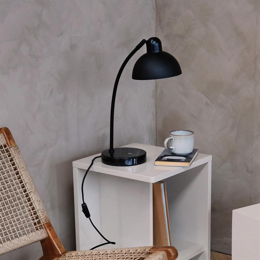 Eric Tischlampe – Schwarz/Marmor