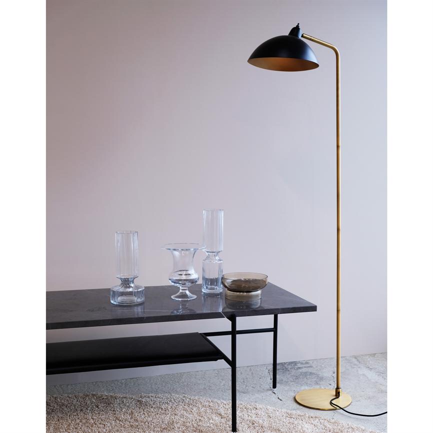 Futura Stehlampe – Schwarz/Messing