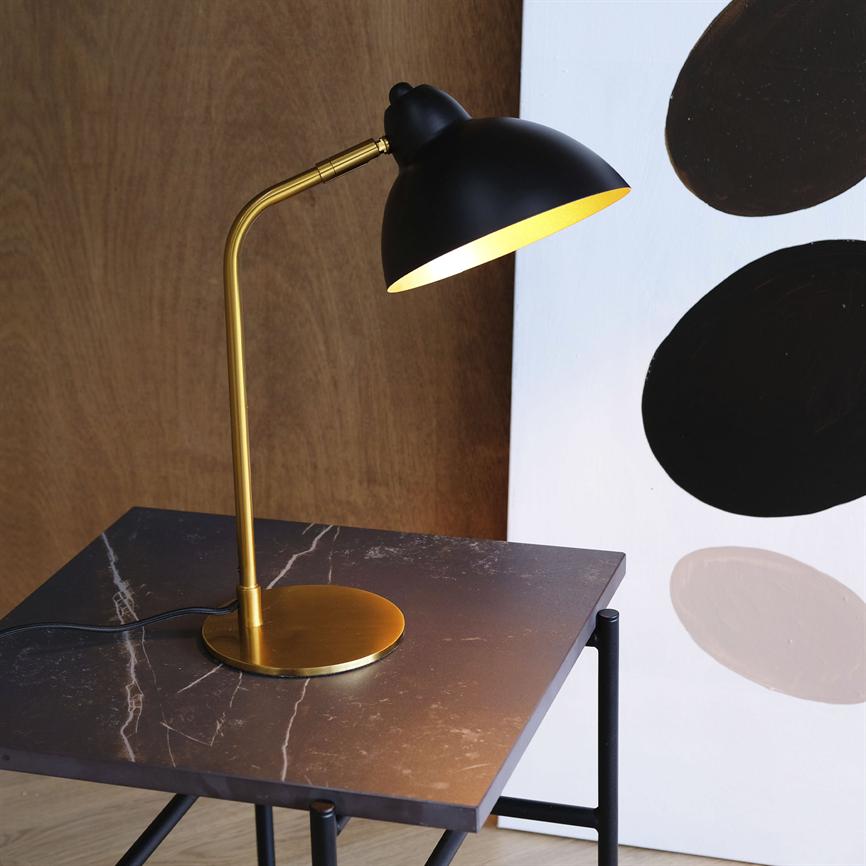 Futura Tischlampe – Schwarz/Messing