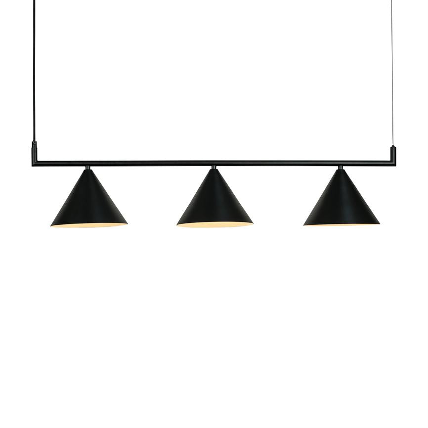 Cone Langtisch-Pendelleuchte – Schwarz