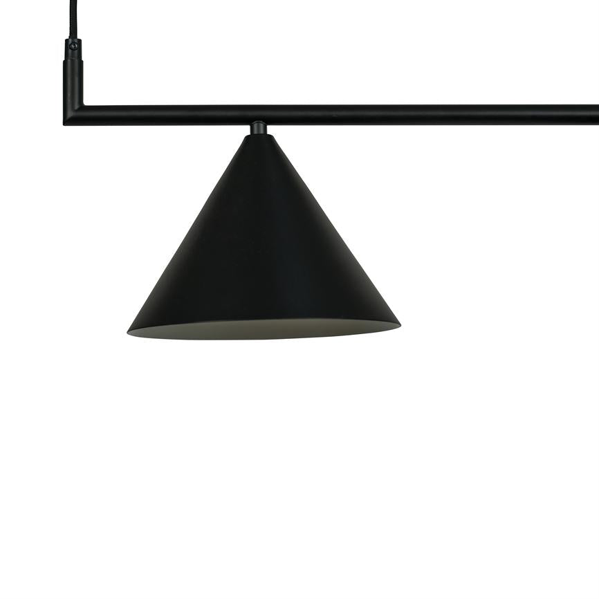 Cone Langtisch-Pendelleuchte – Schwarz