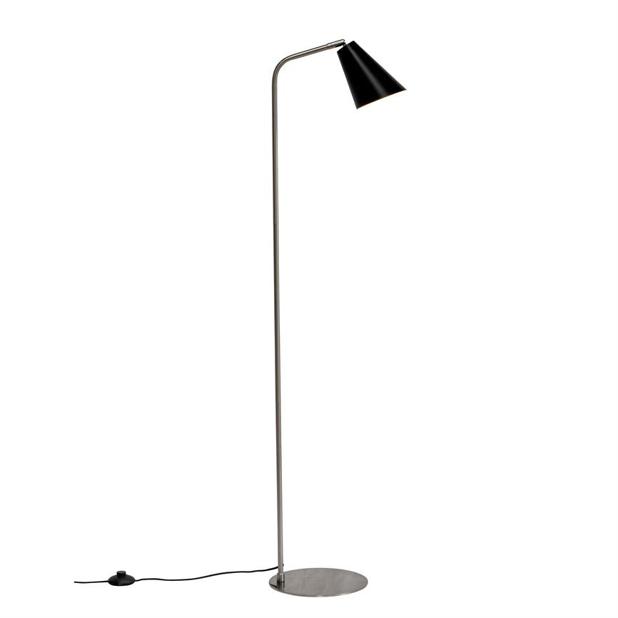 Oswald Stehlampe – Schwarz/Gebürsteter Stahl