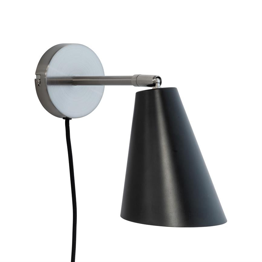 Oswald Wandlampe – Schwarz/Gebürsteter Stahl – Ansicht 5