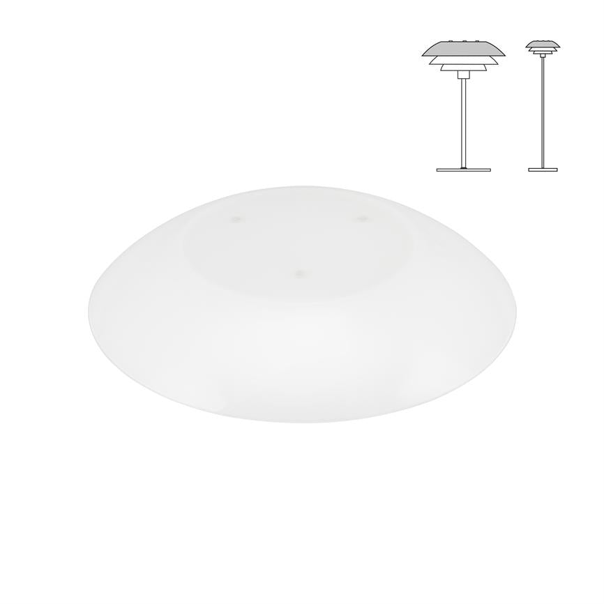 DL31 Ersatzglas Oberer Lampenschirm (Tisch/Steh)