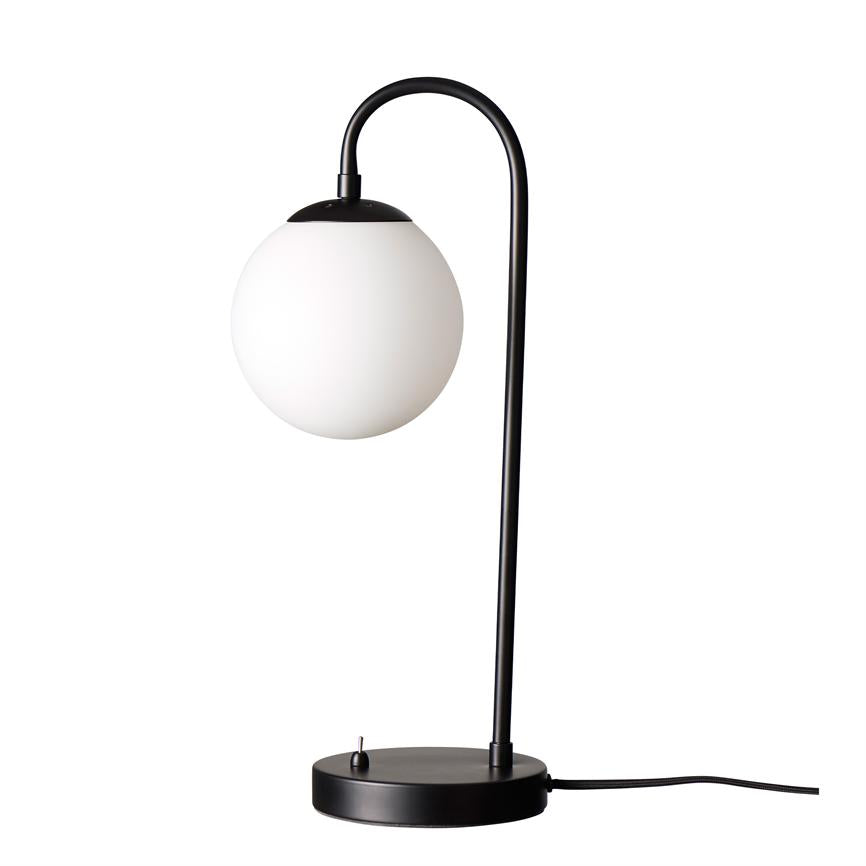 Café Paris Tischlampe – Opal/Schwarz