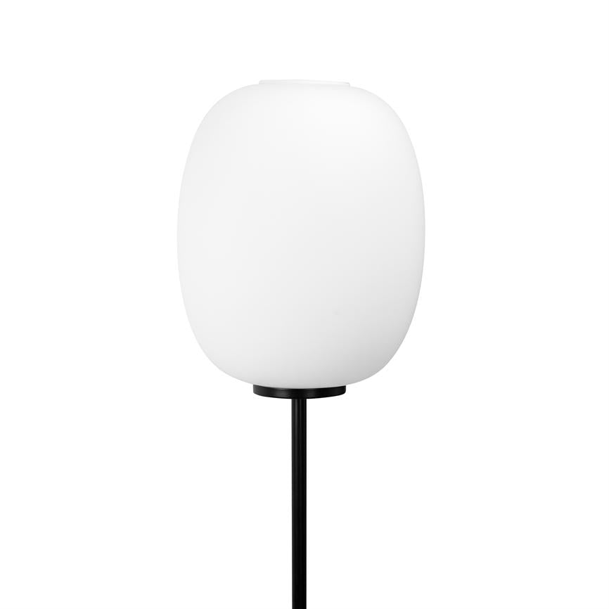 DL39 Stehlampe – Opal/Schwarz