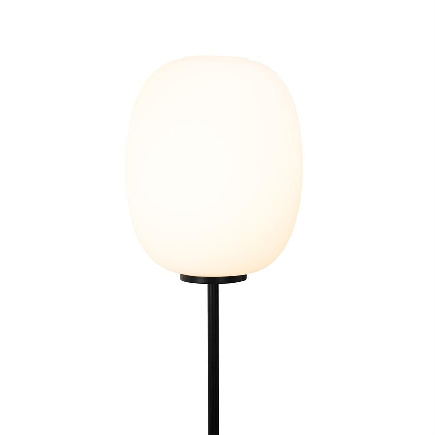 DL39 Stehlampe – Opal/Schwarz