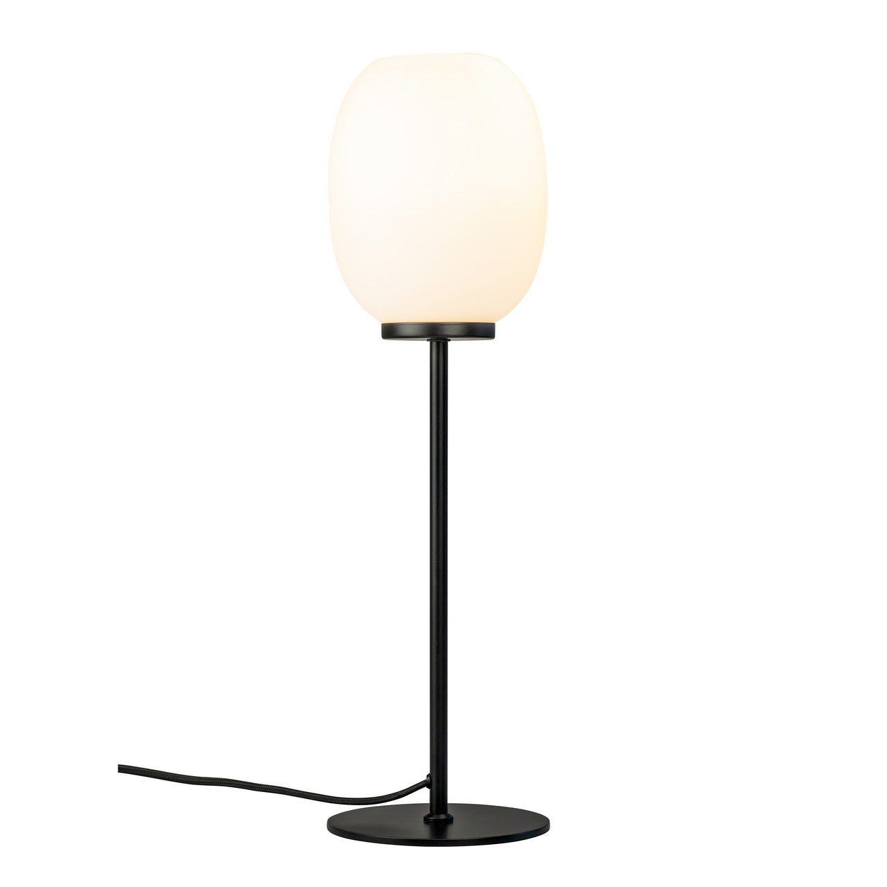 DL39 Tischlampe – Opal/Schwarz