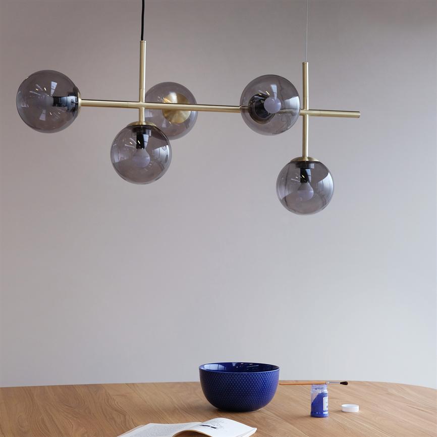 Como Langtisch-Pendelleuchte – Messing – Ansicht 4