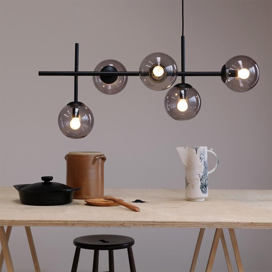 Como Langtisch-Pendelleuchte – Schwarz – Ansicht 2