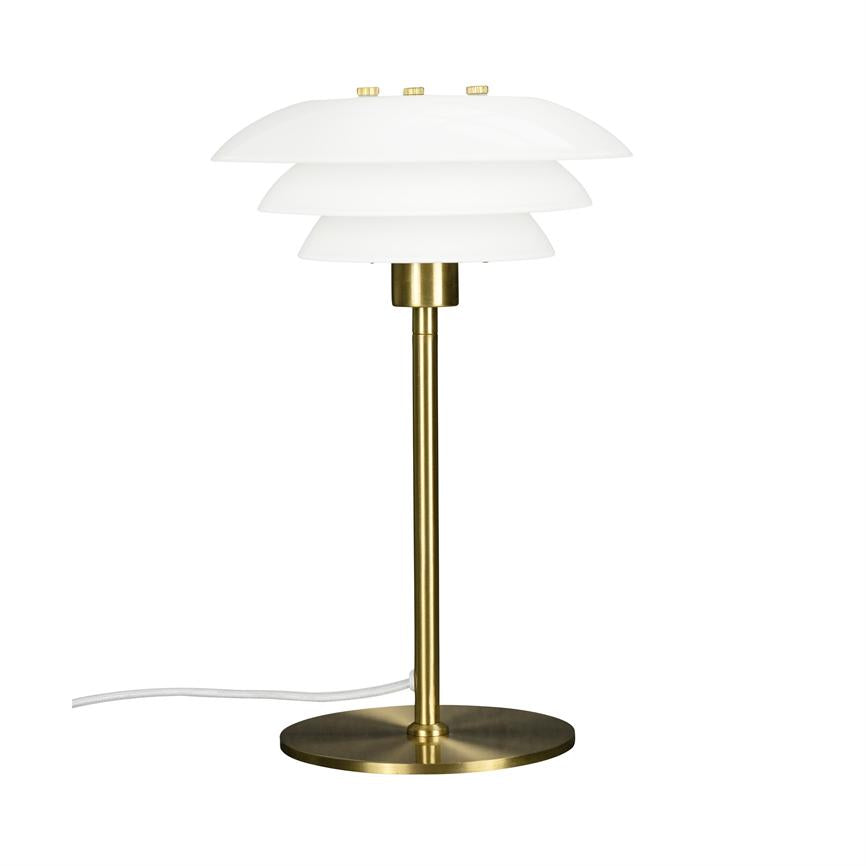 DL20 Tischlampe – Opal/Messing