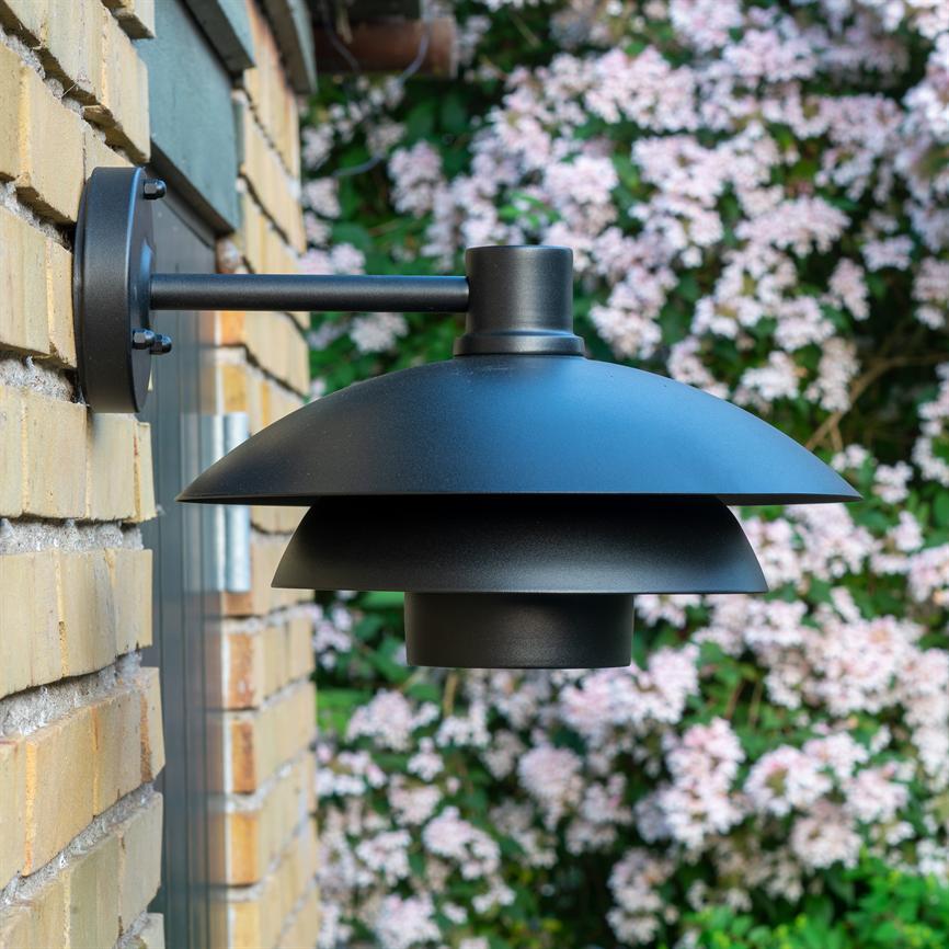 Morph Außenwandlampe Ø30 – Schwarz