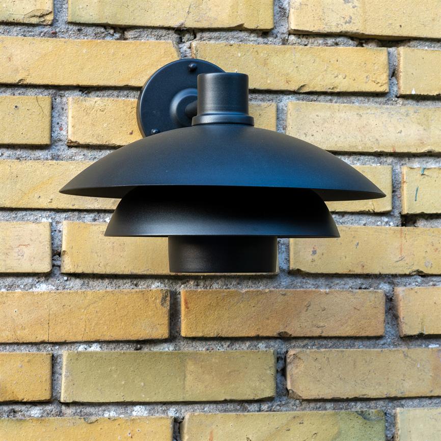 Morph Außenwandlampe Ø30 – Schwarz