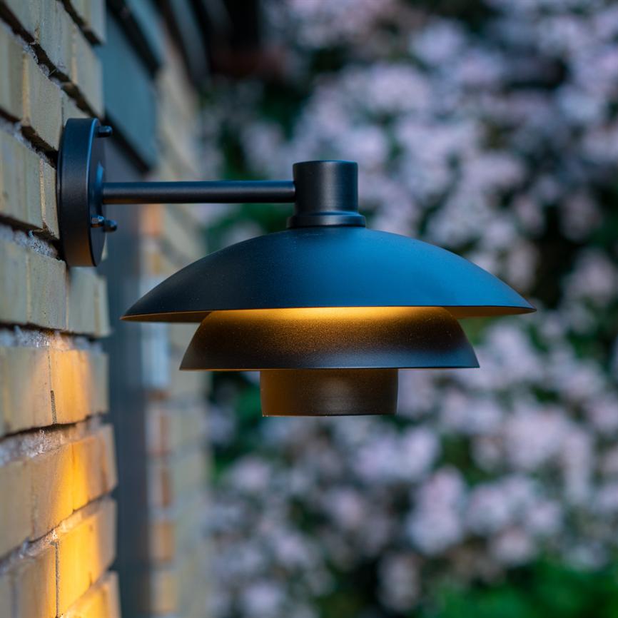 Morph Außenwandlampe Ø30 – Schwarz