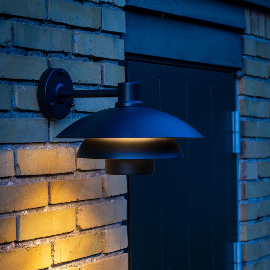 Morph Außenwandlampe Ø30 – Schwarz