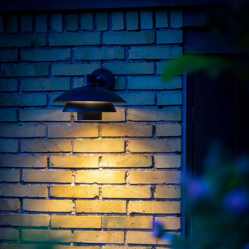 Morph Außenwandlampe Ø30 – Schwarz