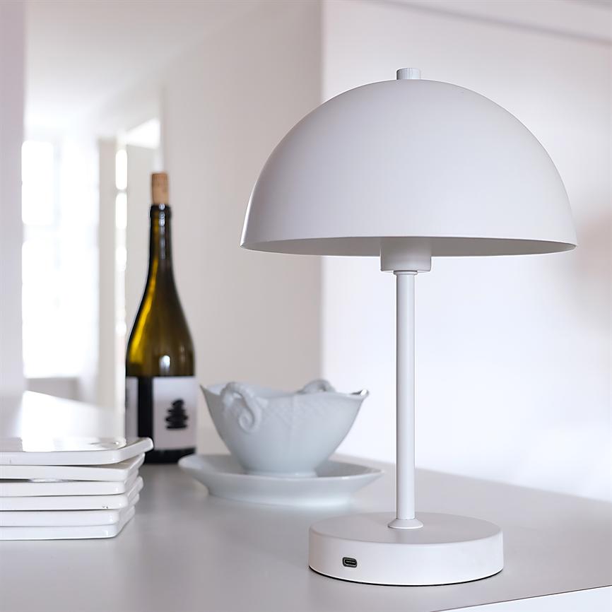 Stockholm LED Wiederaufladbare Tischlampe – Weiß