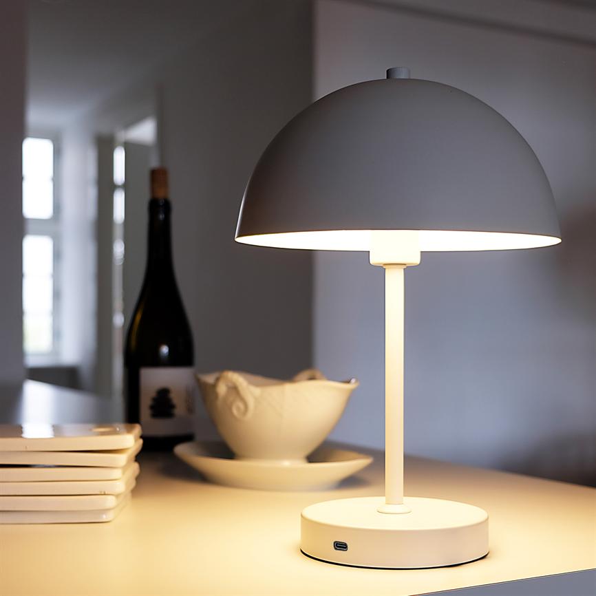 Stockholm LED Wiederaufladbare Tischlampe – Weiß