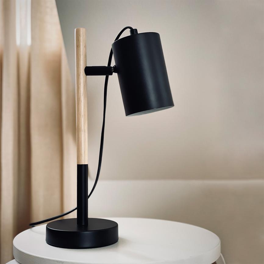 Woody Tischlampe – Schwarz
