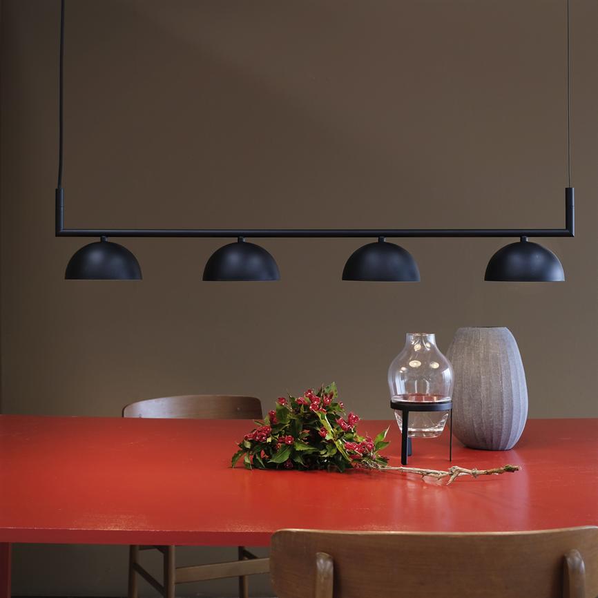 Stockholm Langtisch-Pendelleuchte – Schwarz