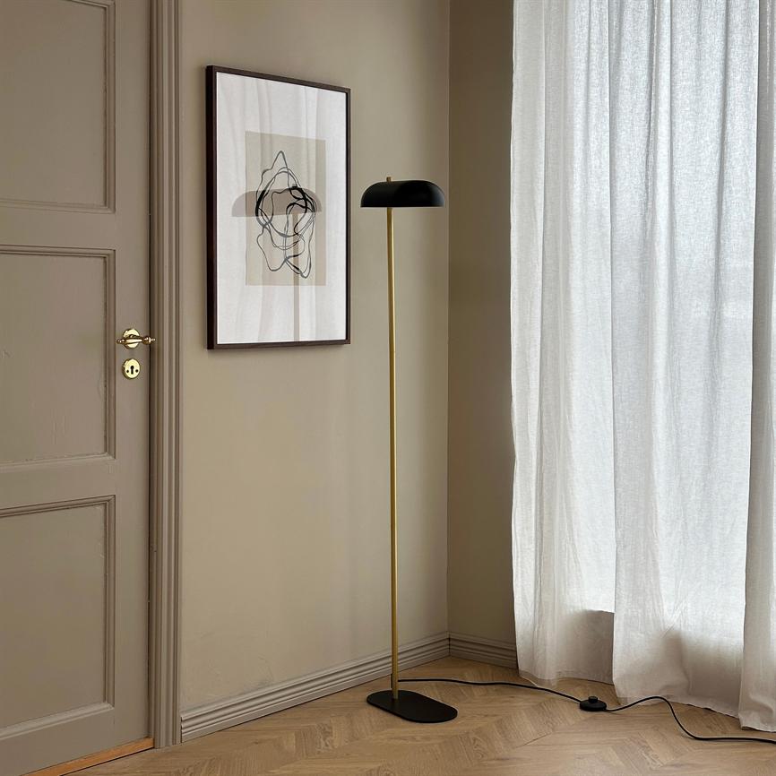 ARCH Stehlampe – Schwarz/Messing – Ansicht 2