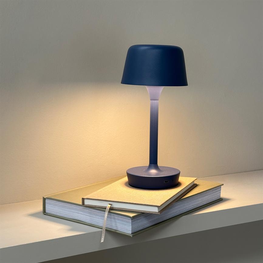 Flow LED Wiederaufladbare Tischlampe – Indigo