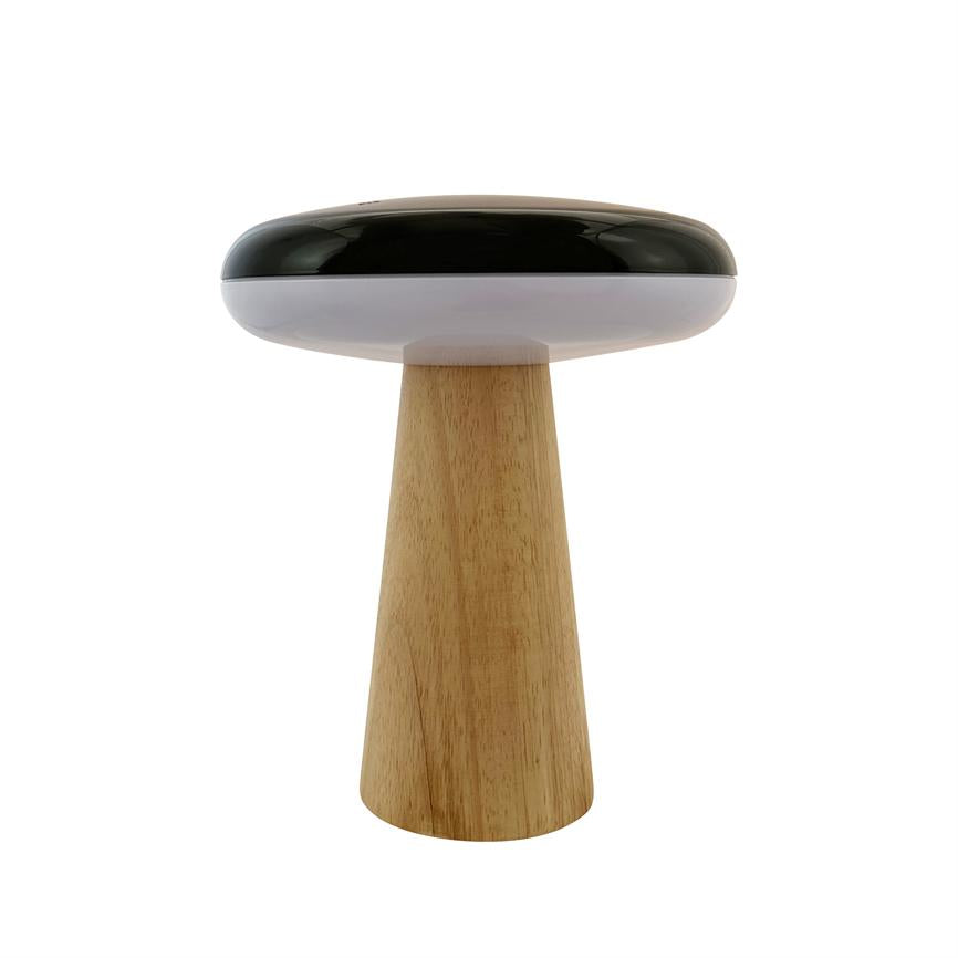 2 Ways LED Wiederaufladbar Tischlampe- Schwarz/Holz