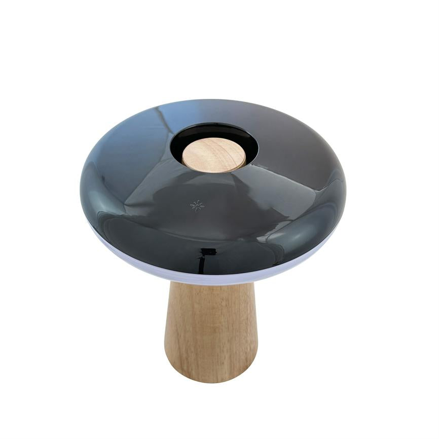2 Ways LED Wiederaufladbar Tischlampe- Schwarz/Holz