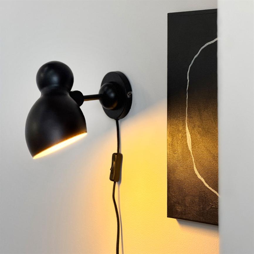 Ludo Wandlampe – Schwarz