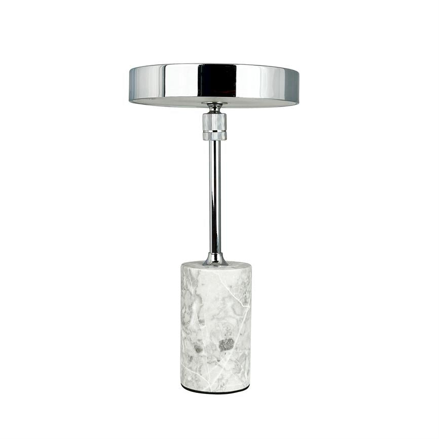 Starlight LED Wiederaufladbare Tischlampe Marmor – Chrom/Grau Marmor