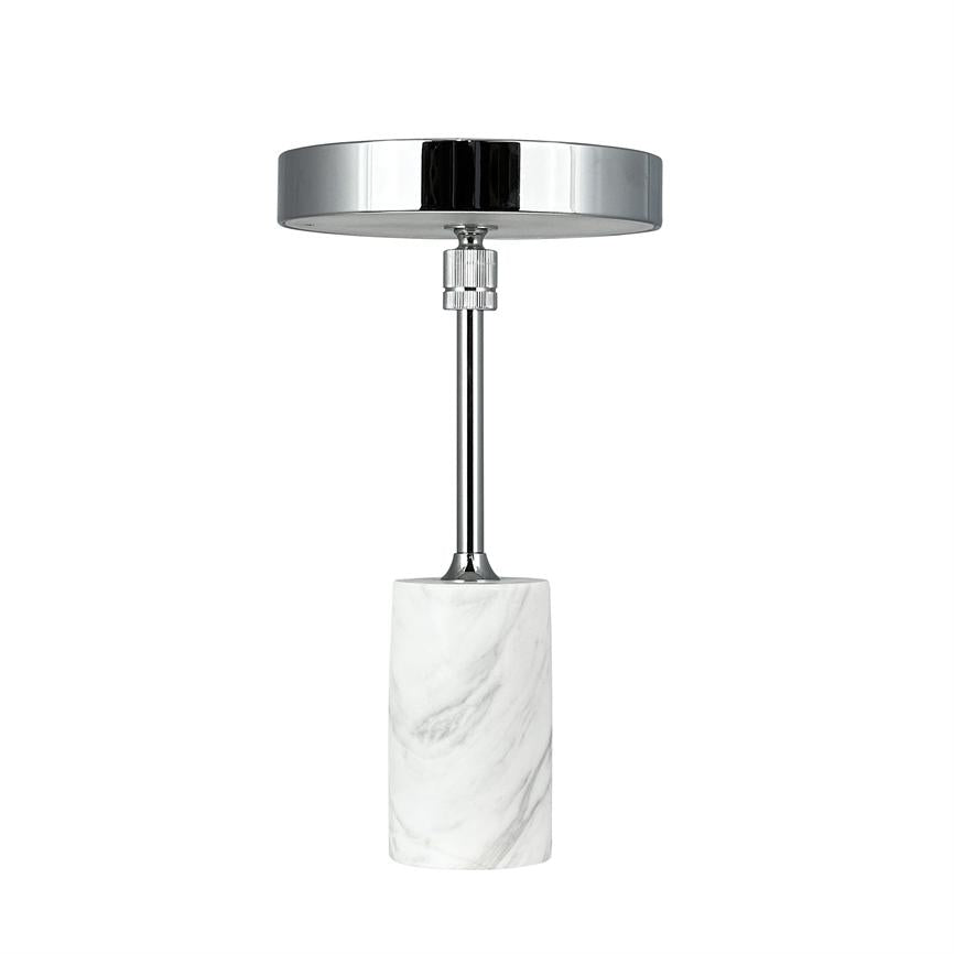 Starlight LED Wiederaufladbare Tischlampe Marmor – Chrom/Weiß Marmor