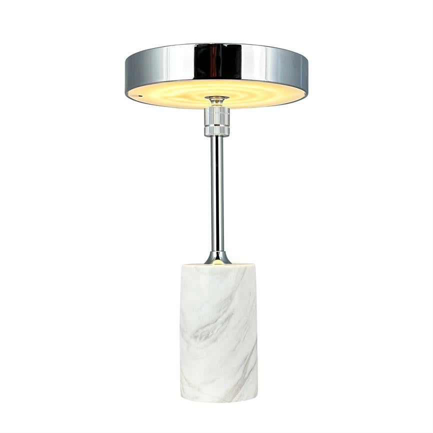 Starlight LED Wiederaufladbare Tischlampe Marmor – Chrom/Weiß Marmor – Ansicht 7