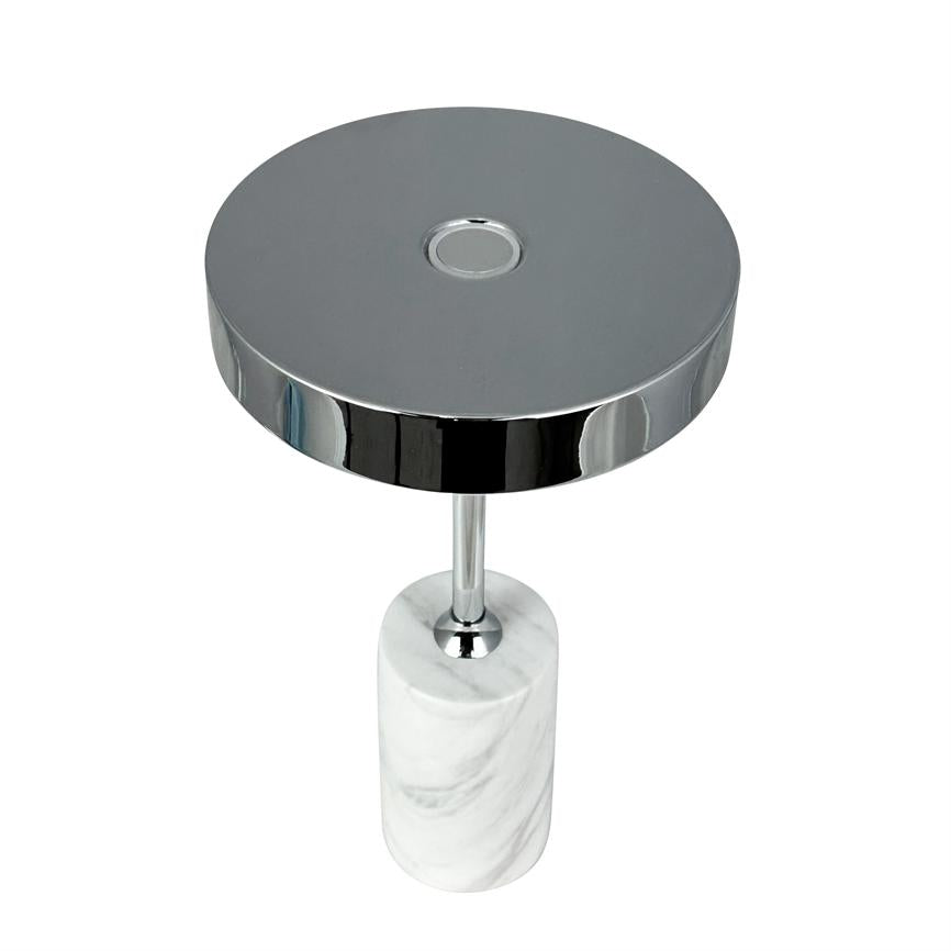 Starlight LED Wiederaufladbare Tischlampe Marmor – Chrom/Weiß Marmor – Ansicht 10