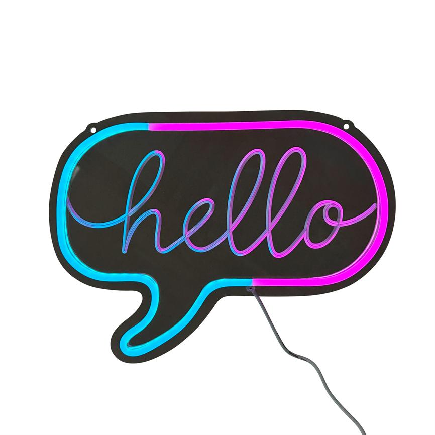LED-Schild – Hello Double Color