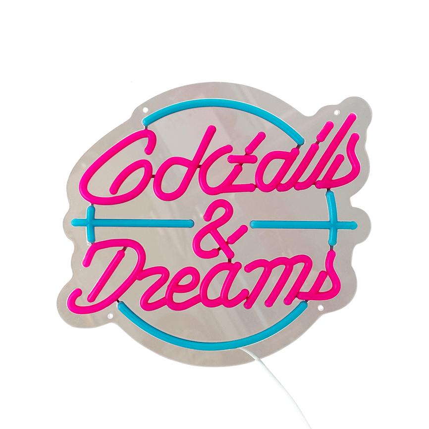 LED-Schild – Cocktails & Dreams – Ansicht 2