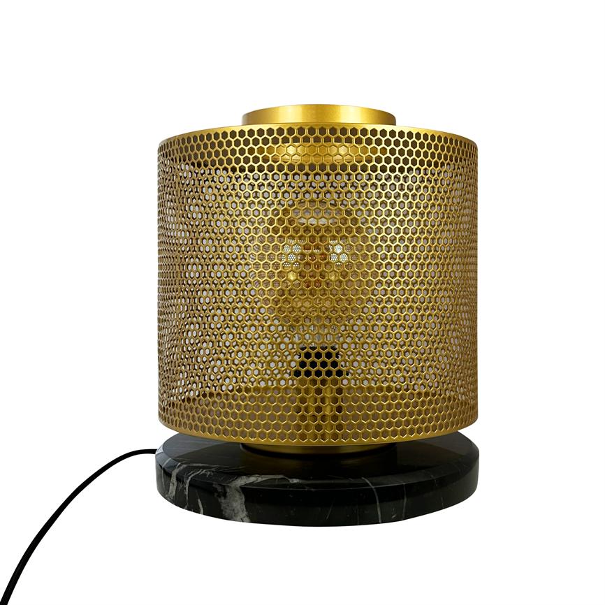 Nantes Tischlampe – Messing/Marmor