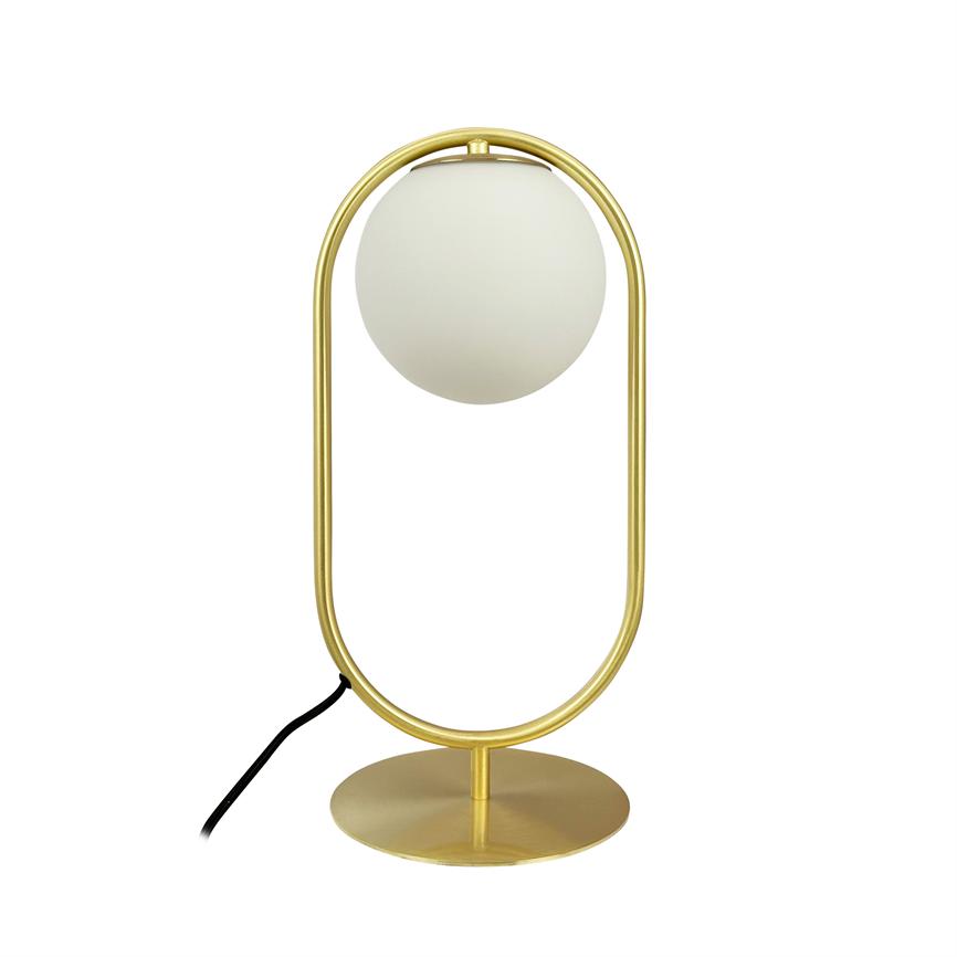 Reims Tischlampe – Messing/Opal