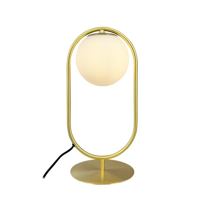 Reims Tischlampe – Messing/Opal