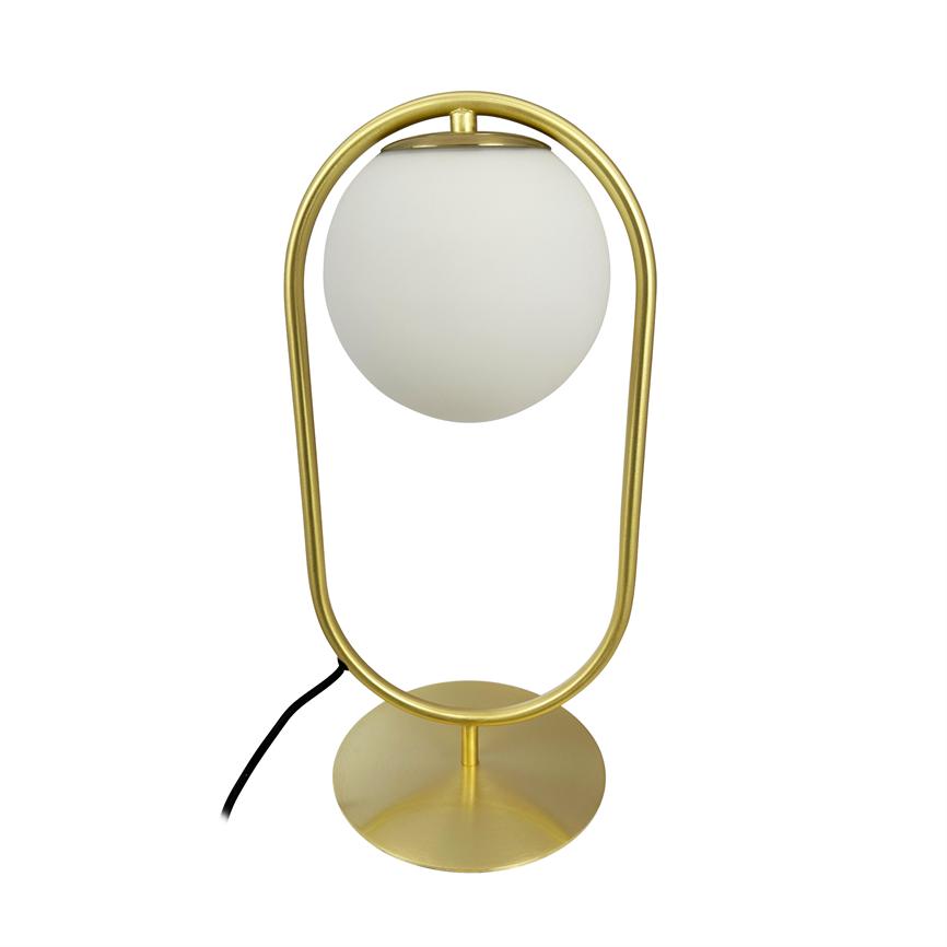 Reims Tischlampe – Messing/Opal