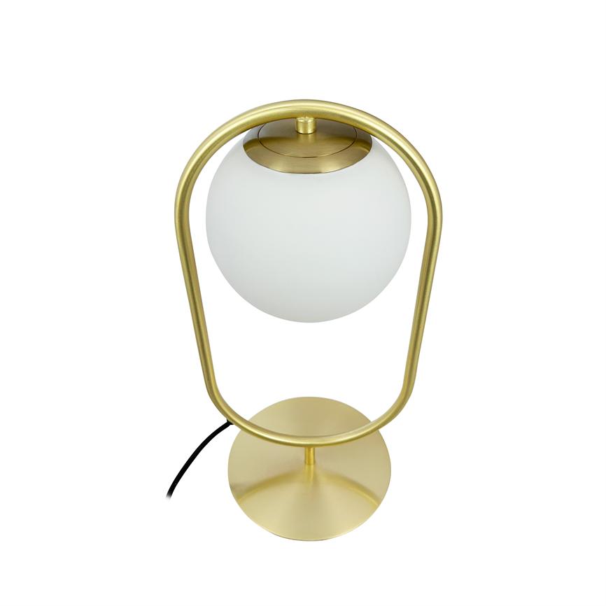 Reims Tischlampe – Messing/Opal