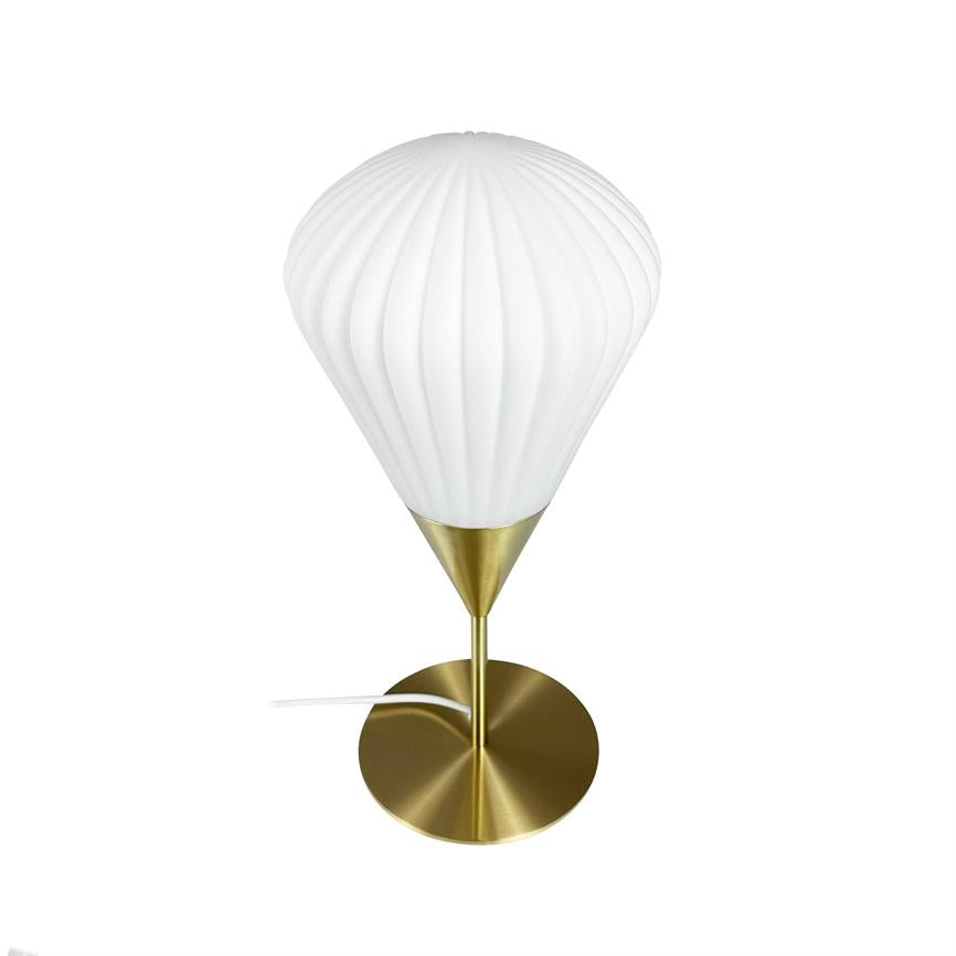 Ballon Tischlampe – Opal/ Messing