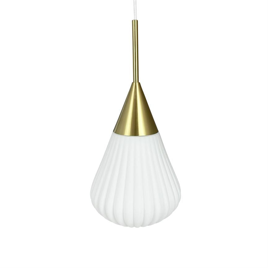 Ballon Pendelleuchte Klein – Opal/Messing