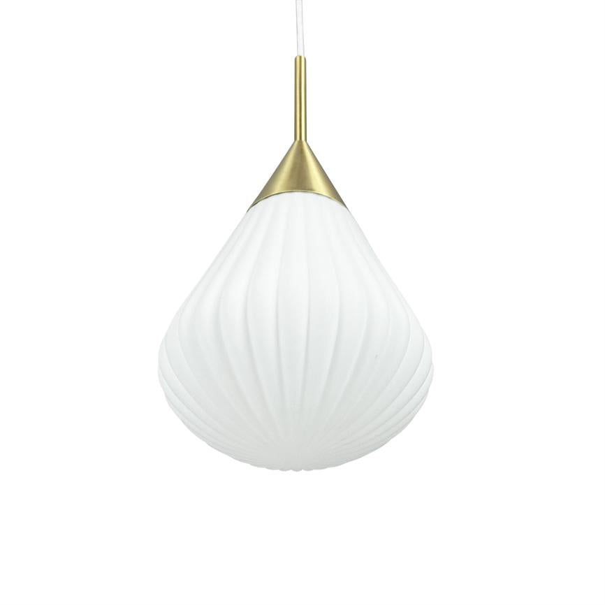 Ballon Pendelleuchte Klein – Opal/Messing
